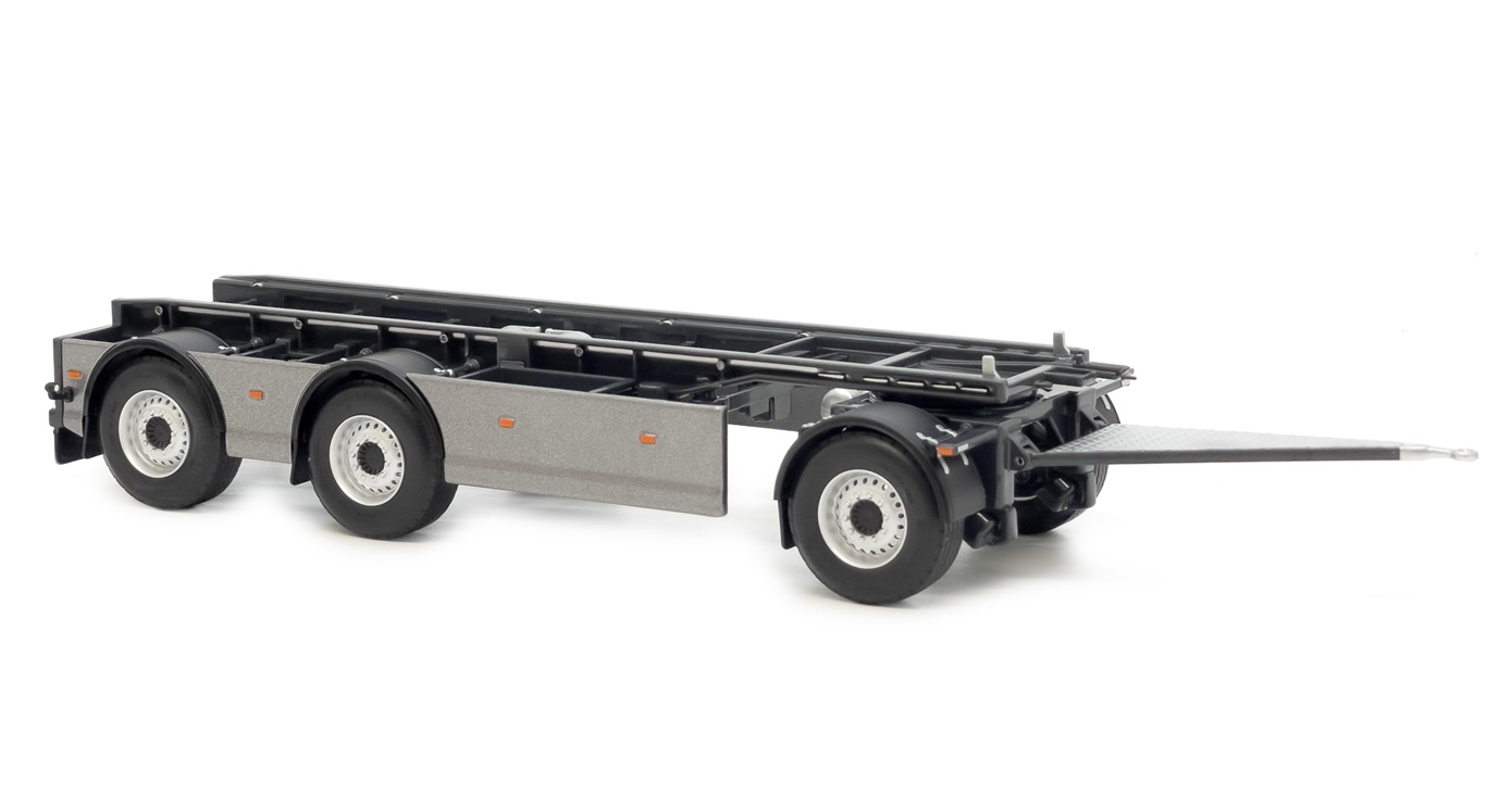 GS Meppel Haaklift Container trailer Scania Donkergrijs Metallic - 1:32